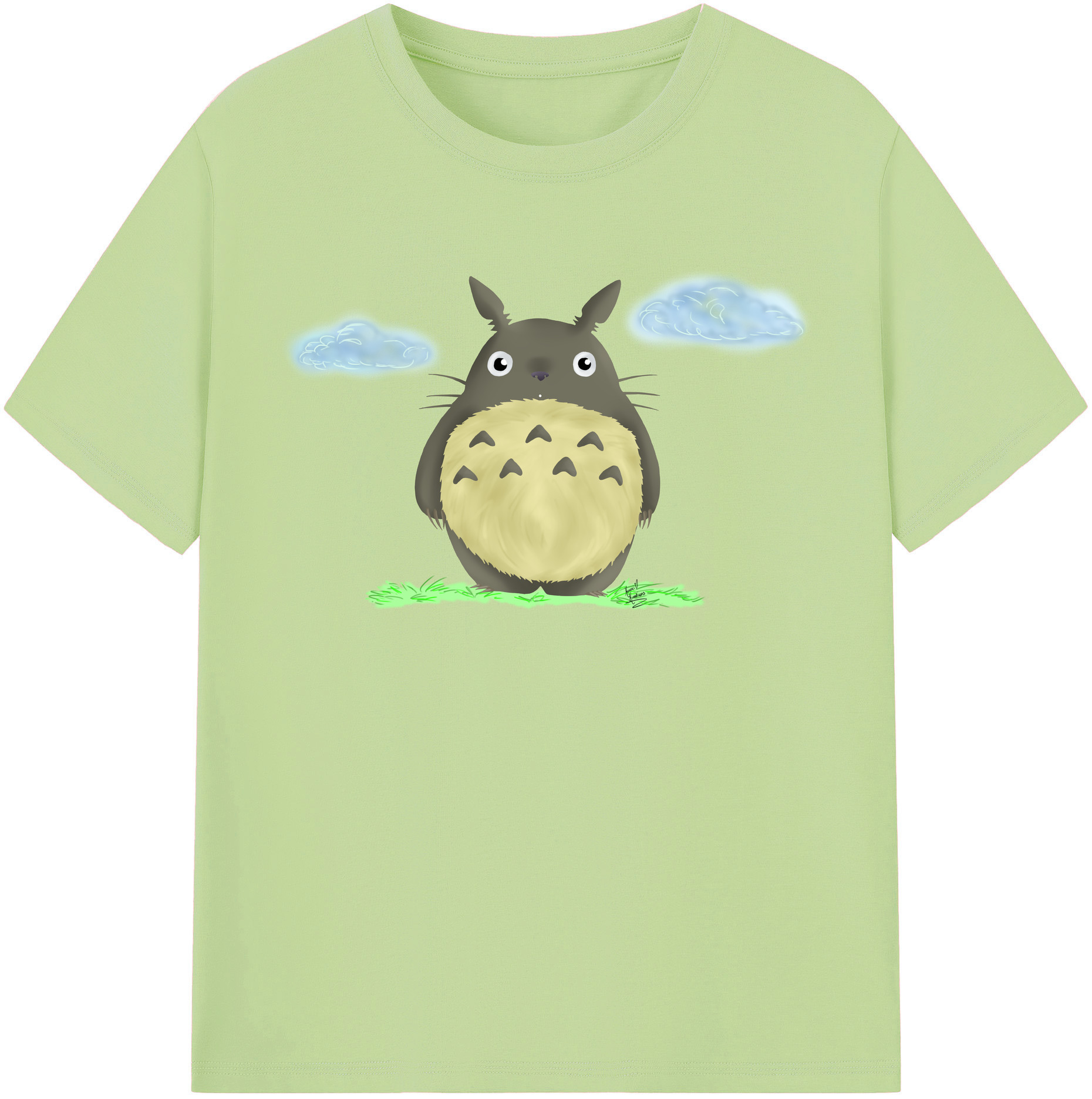 （画像用） となりのトトロ 草壁メイ 草壁サツキ My Neighbor Totoro Satsuki Kusakabe Mei Kusakabe 綿100％半袖Tシャツ（フロントプリント）